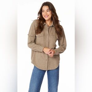 Bobi Knit Twill Shirt Jacket | Size M (NIP)